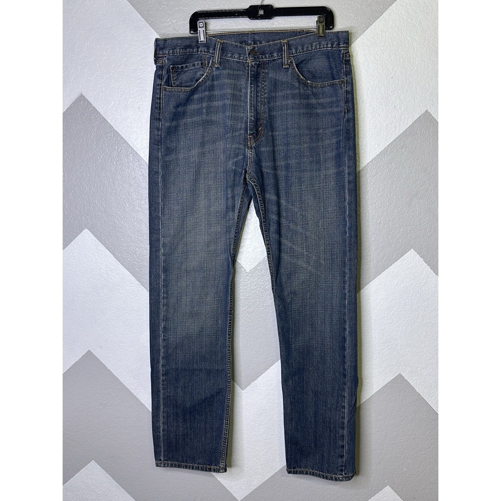 Levis Jeans Mens 38x34 Blue 505 Regular Straight American Workwear Denim